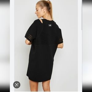 ADIDAS NWT BLACK RIBBED KNIT  ICON SHIFT KNIT DRESS
